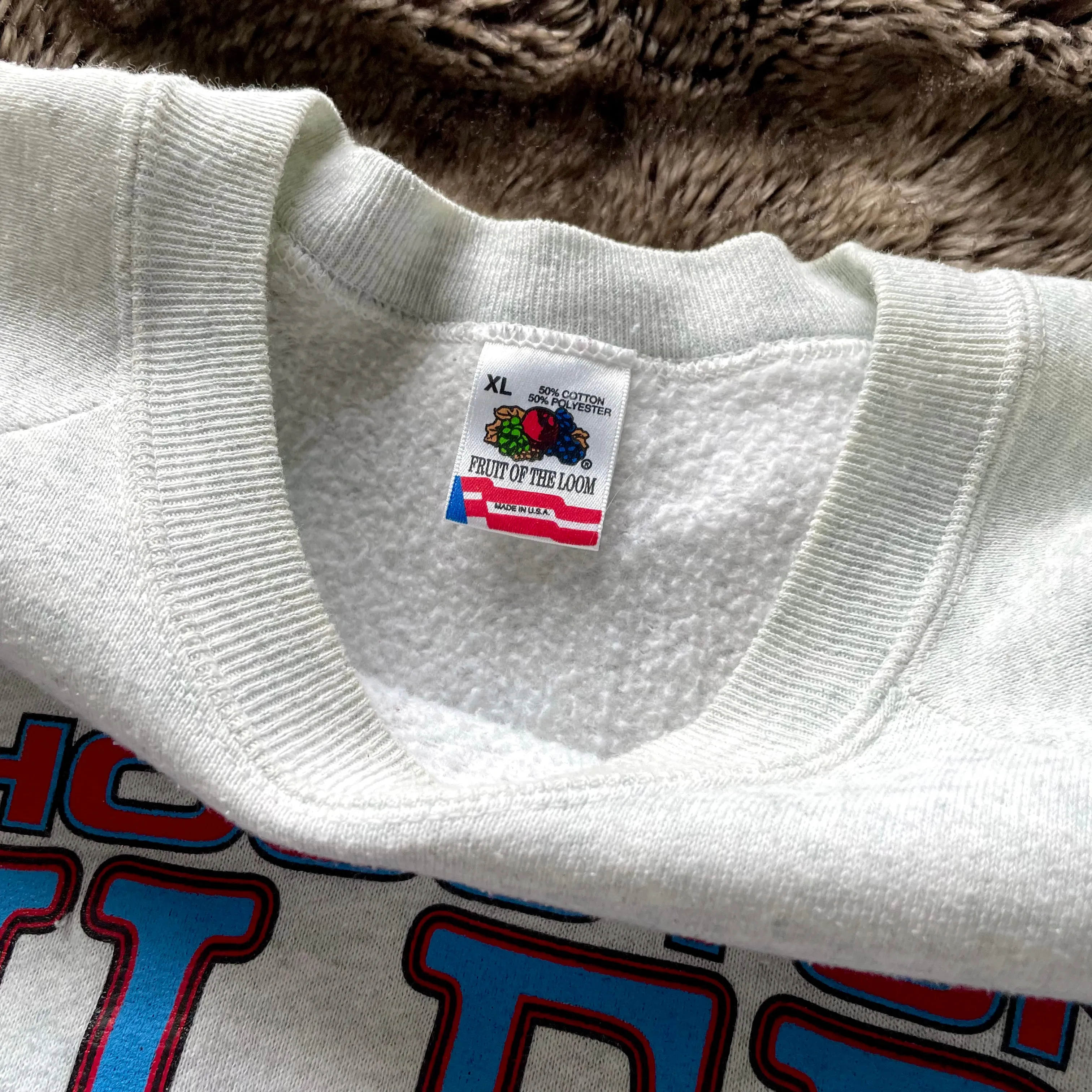 1991 Houston Oilers AFC Central Champs Crewneck Sweater (Grey)