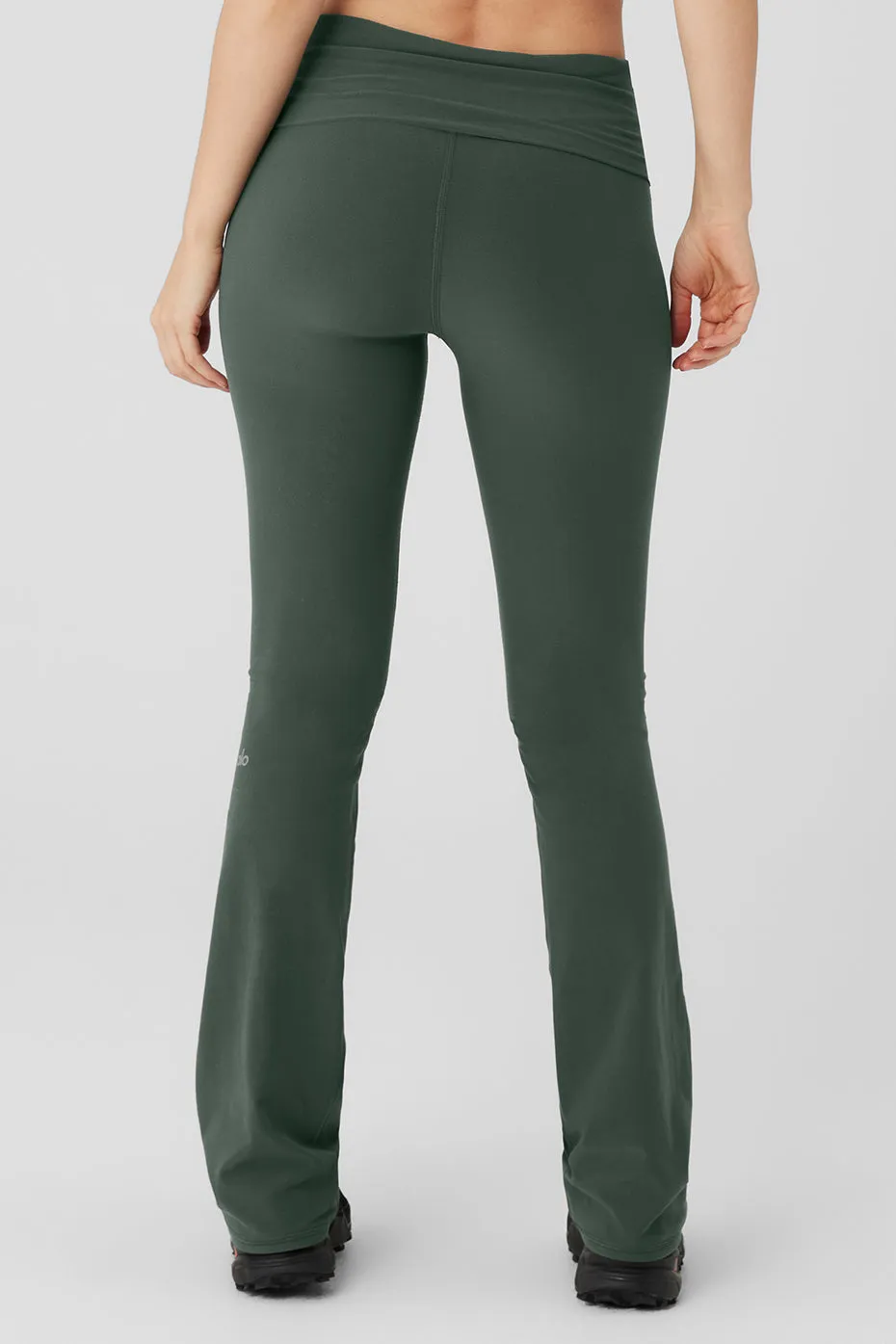 Alosoft Low-Rise Foldover Bootcut Legging - Dark Cactus