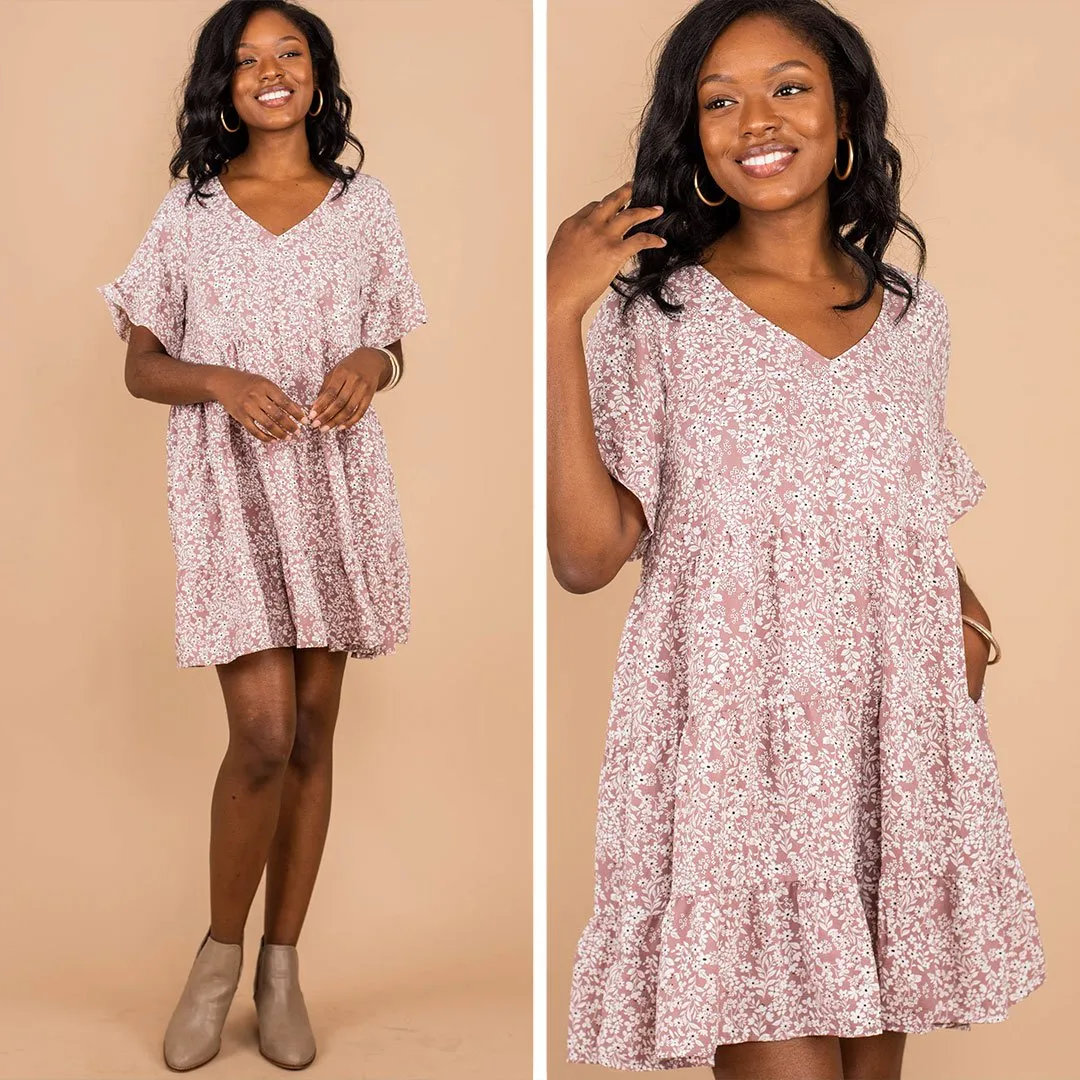 As A Matter Of Fact Clay Orange Babydoll Dress