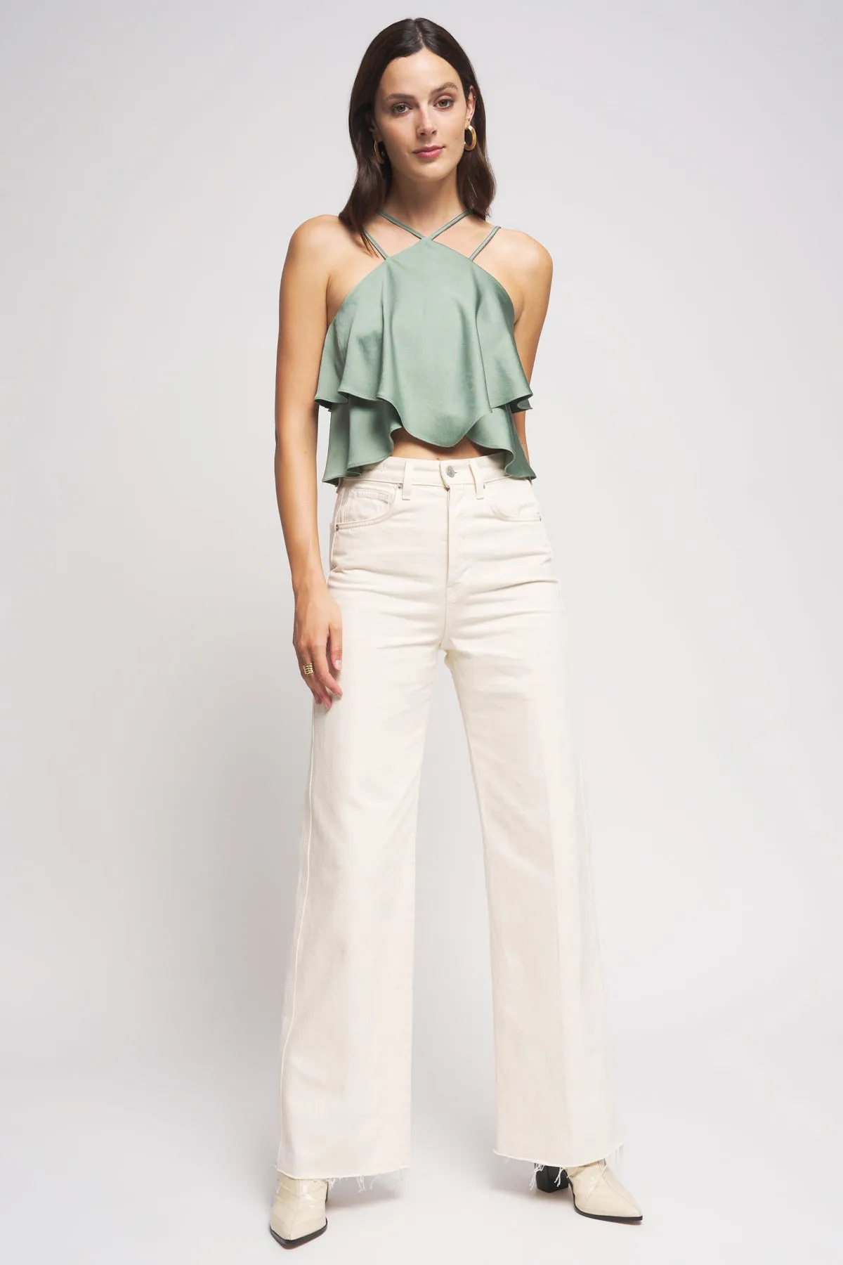 Bailey 44 Kiera Halter Petal Top in Cactus