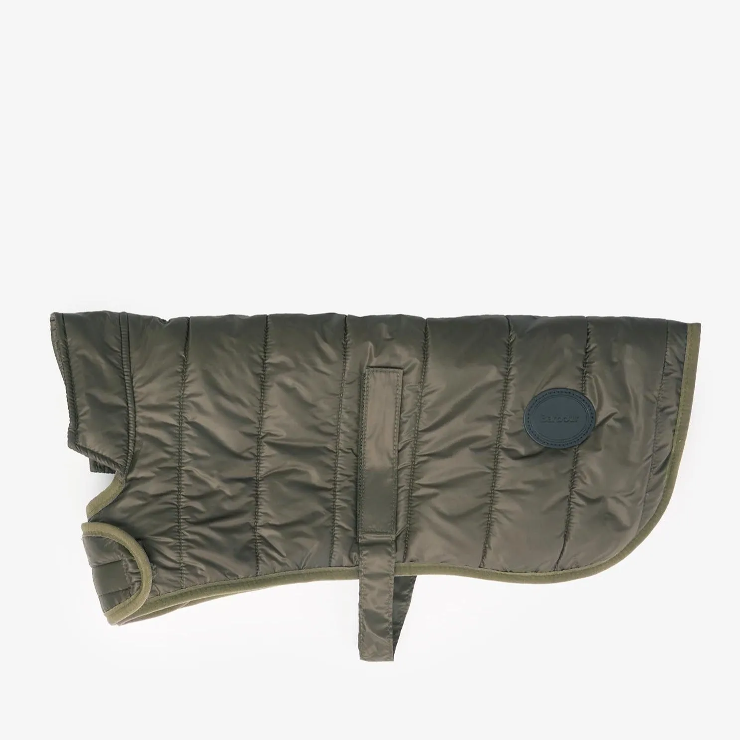 Barbour Baffle Quilted Dog Coat Dark Olive