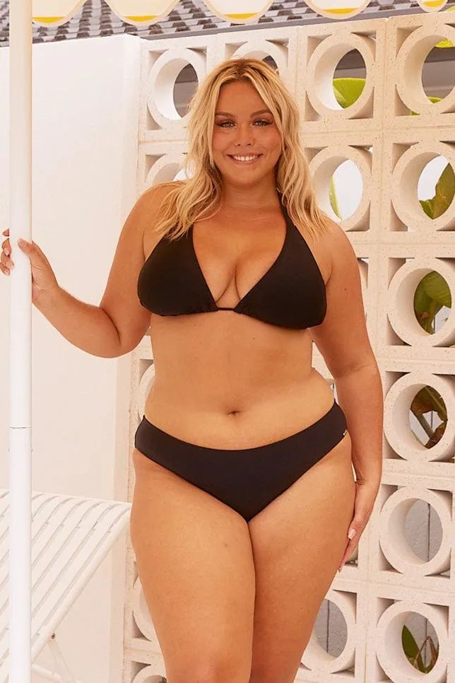 Black Hipster Pant Bikini Bottoms