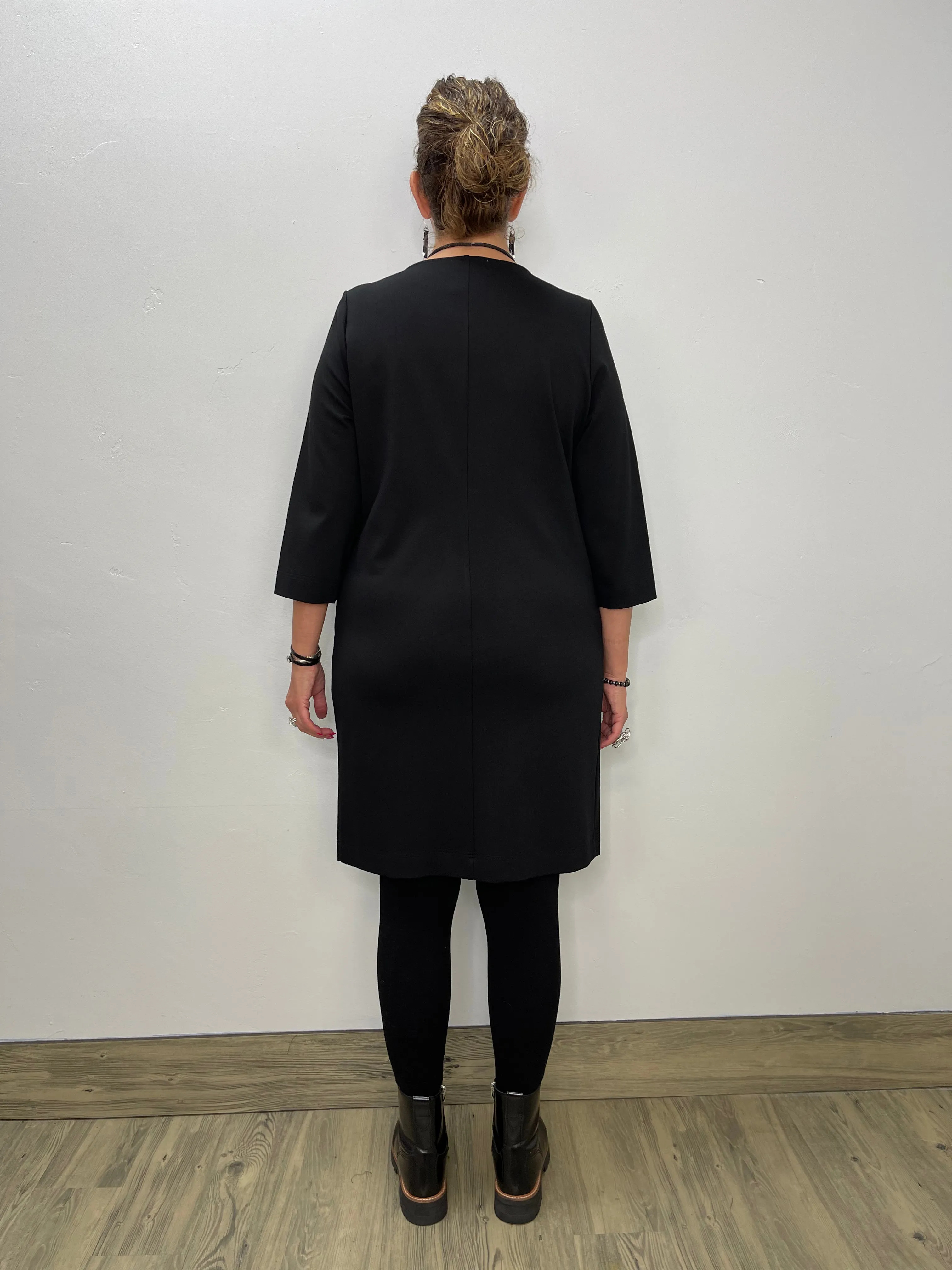 Black Long Sleeve Dress with Pockets