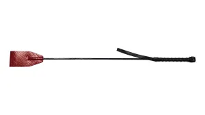 Burgundy Anaconda Print Riding Crop