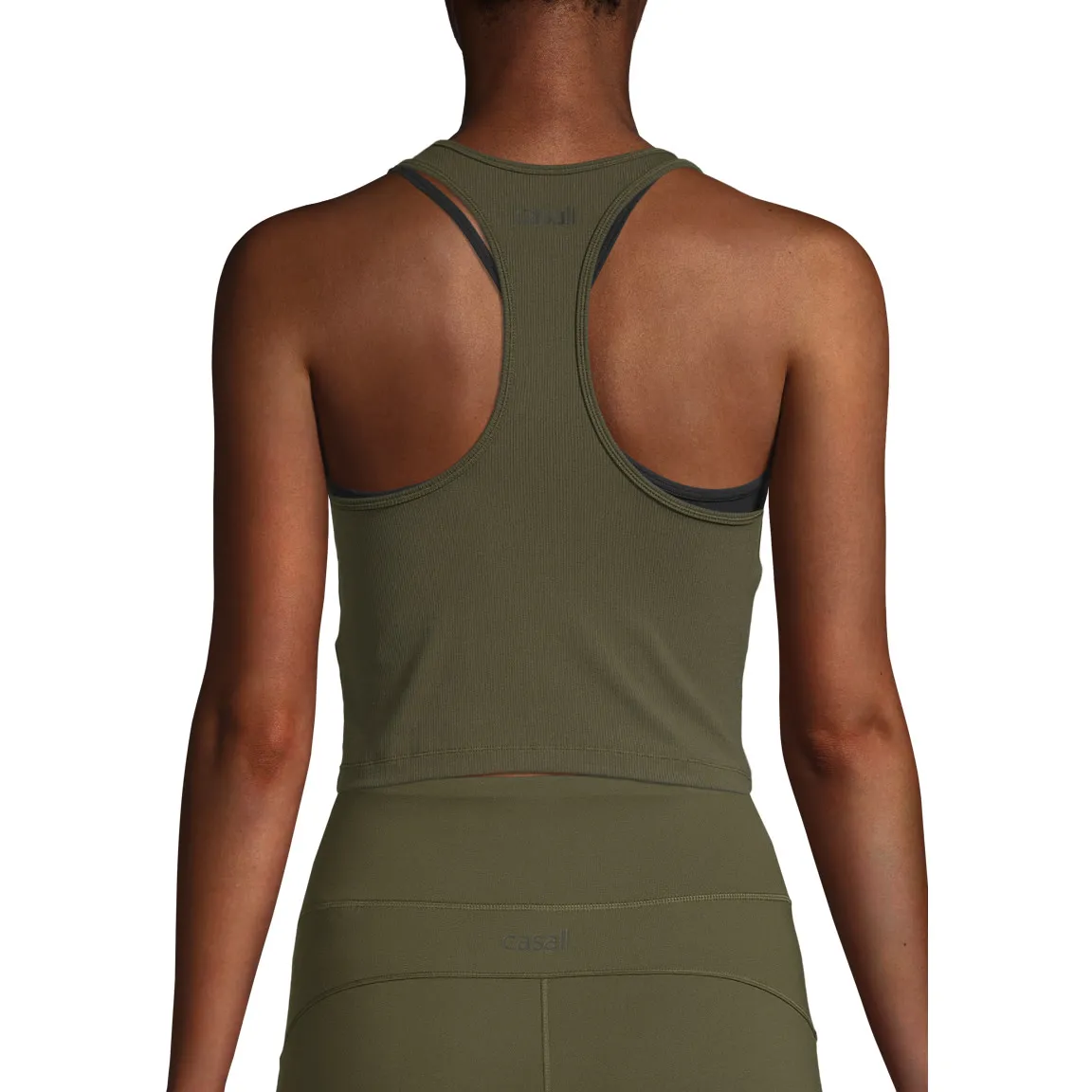 Casall Women&#x27;s Bold Rib Crop Tank Forest Green | Buy Casall Women&#x27;s Bold Rib Crop Tank Forest Green here | Outnorth