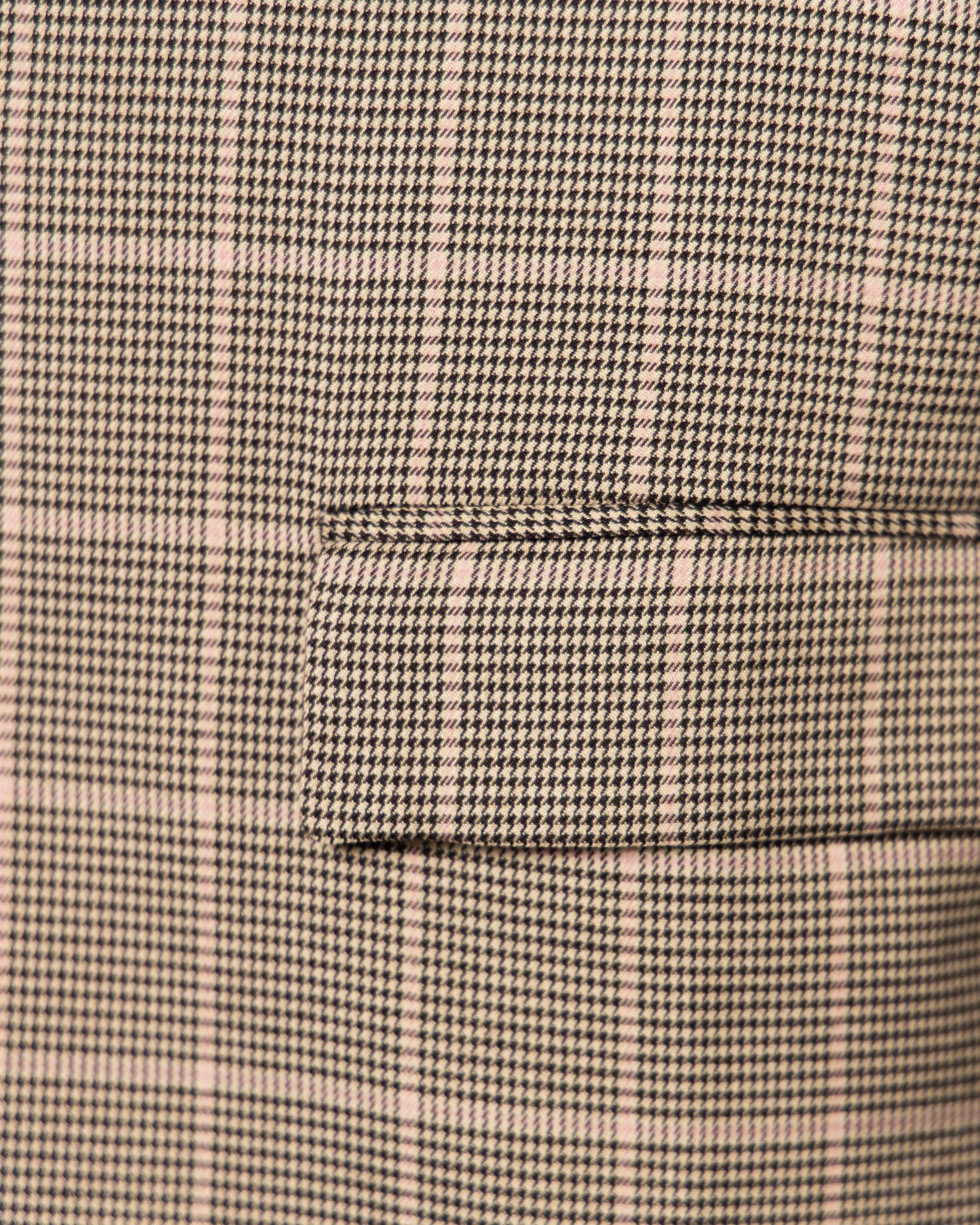 CHECKED V-NECK BELTED BACK 1615 - بليزر