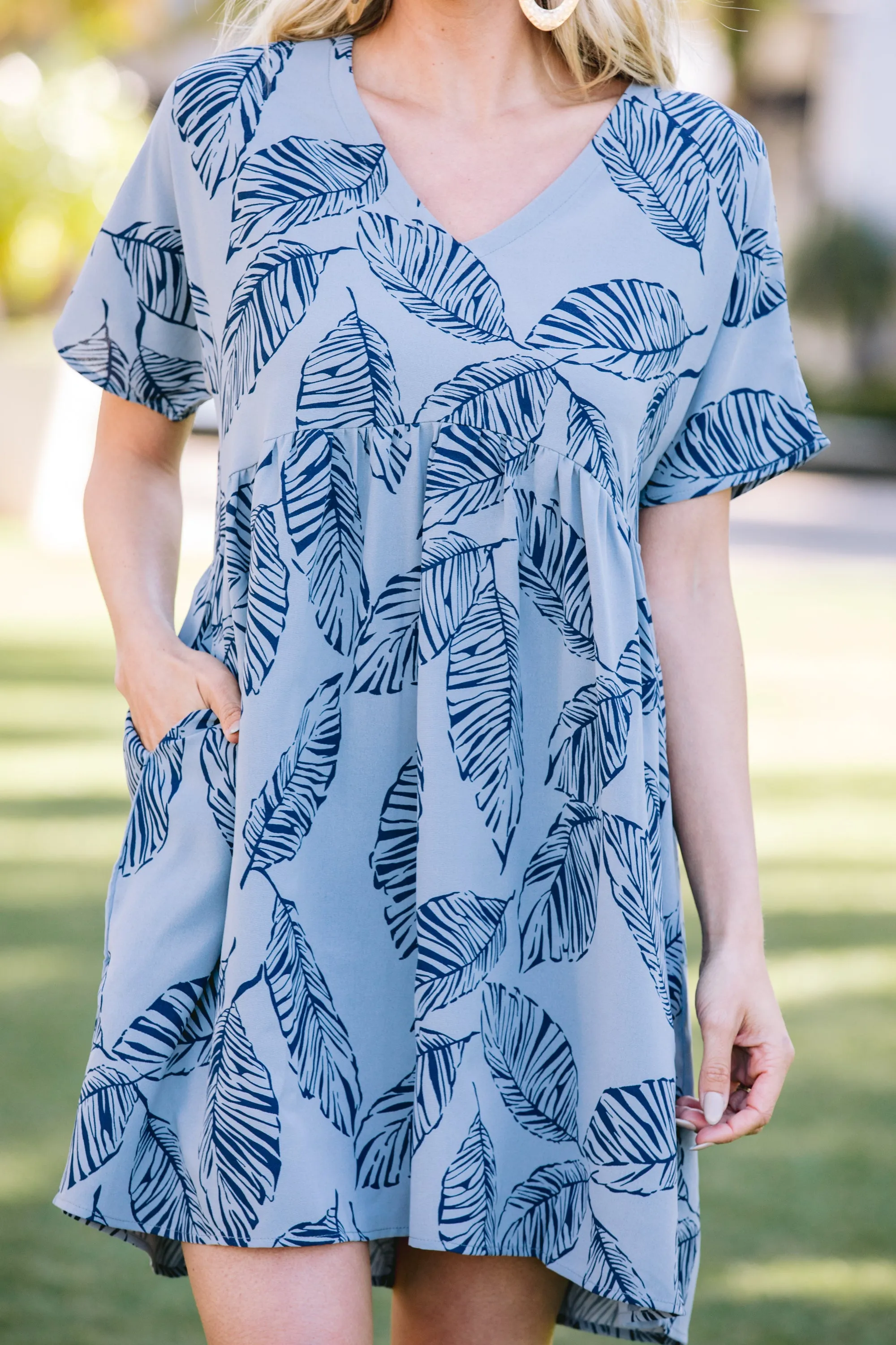 Cherish You Denim Blue Babydoll Dress