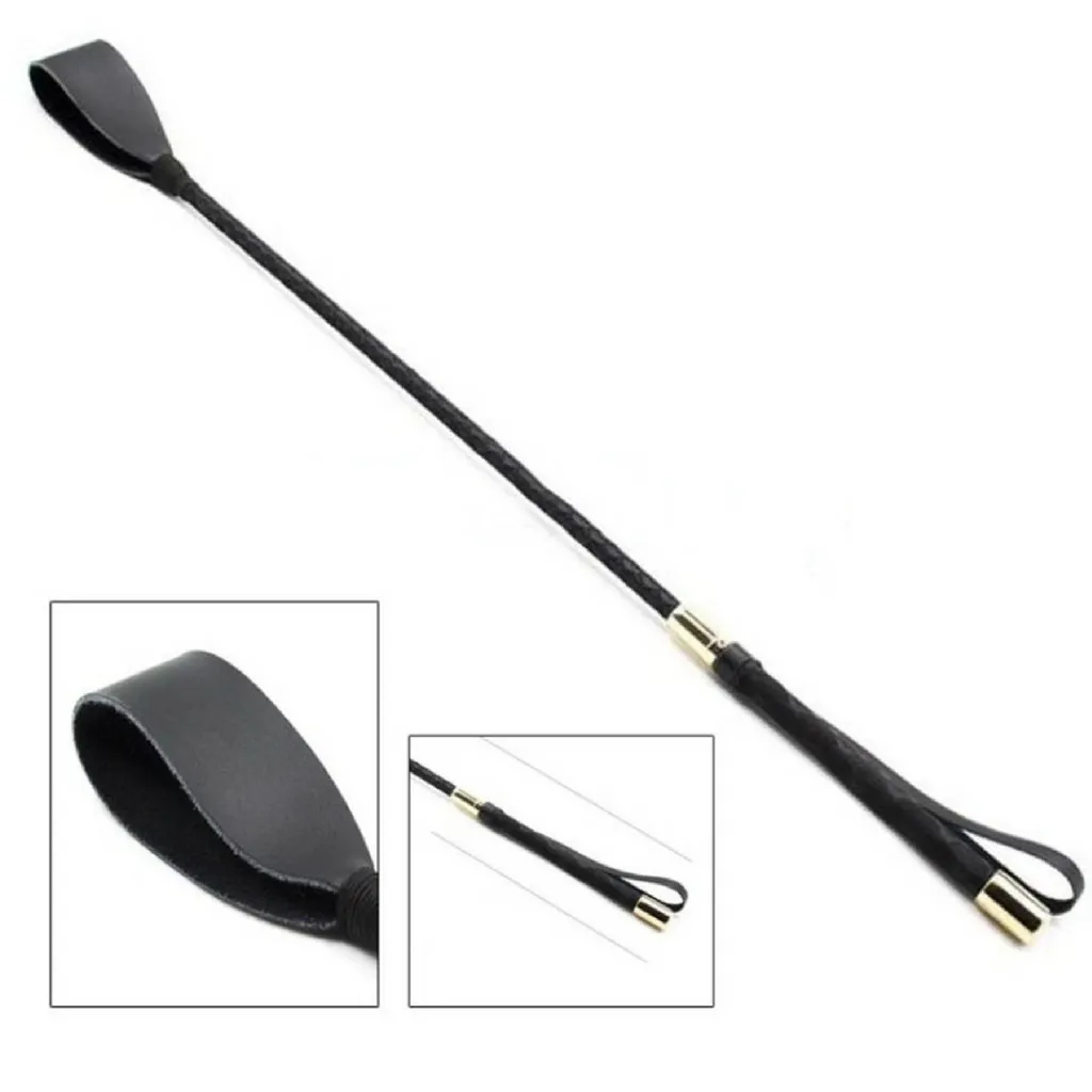 Crop - PU Leather Tip Riding Crop with Pro Handle (3 Sizes)