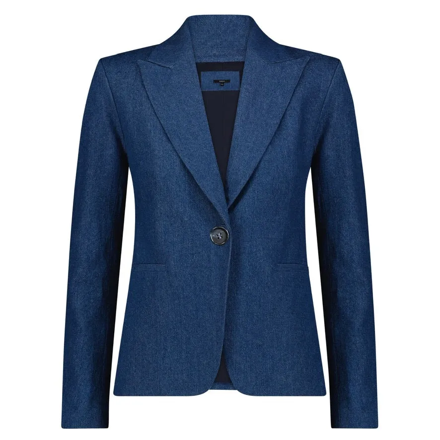 Crystal Israel Flag Blazer - Denim