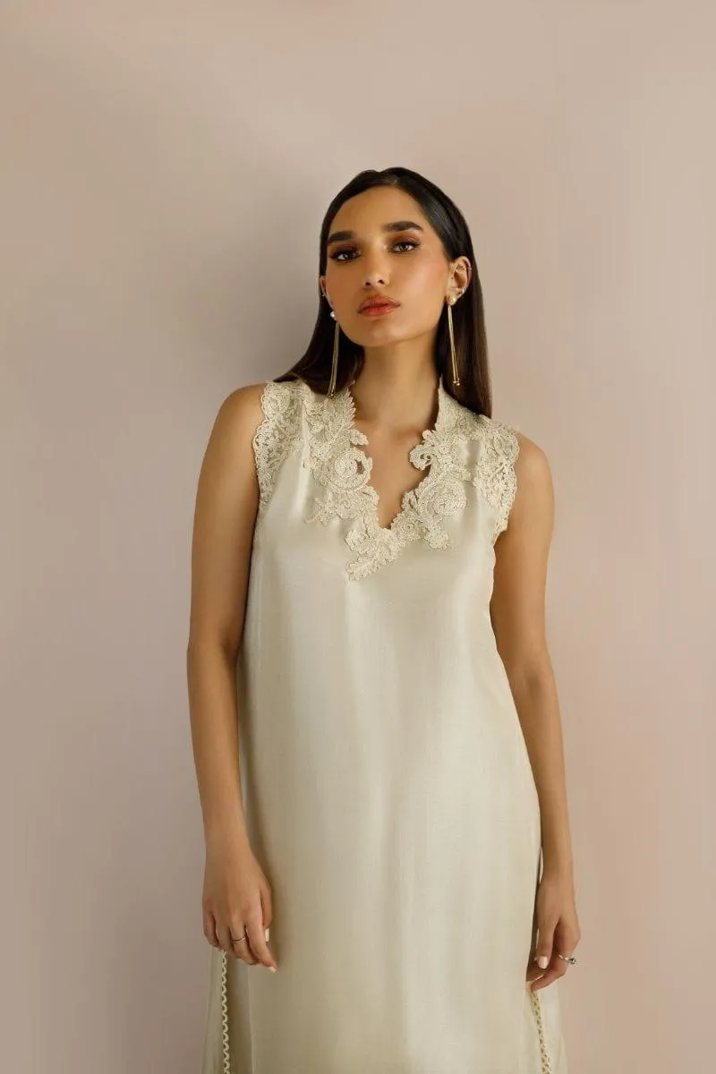 Deepak Perwani - Kut268 - Ecru - Raw Silk - 2 Piece