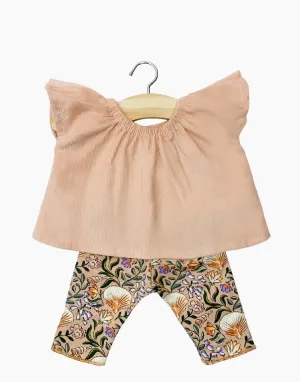 Doll Clothing Mazarine set salmon milleraies top and Nausicaa jersey leggings