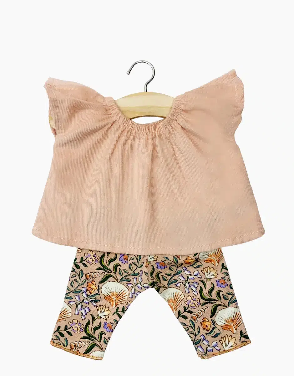 Doll Clothing Mazarine set salmon milleraies top and Nausicaa jersey leggings