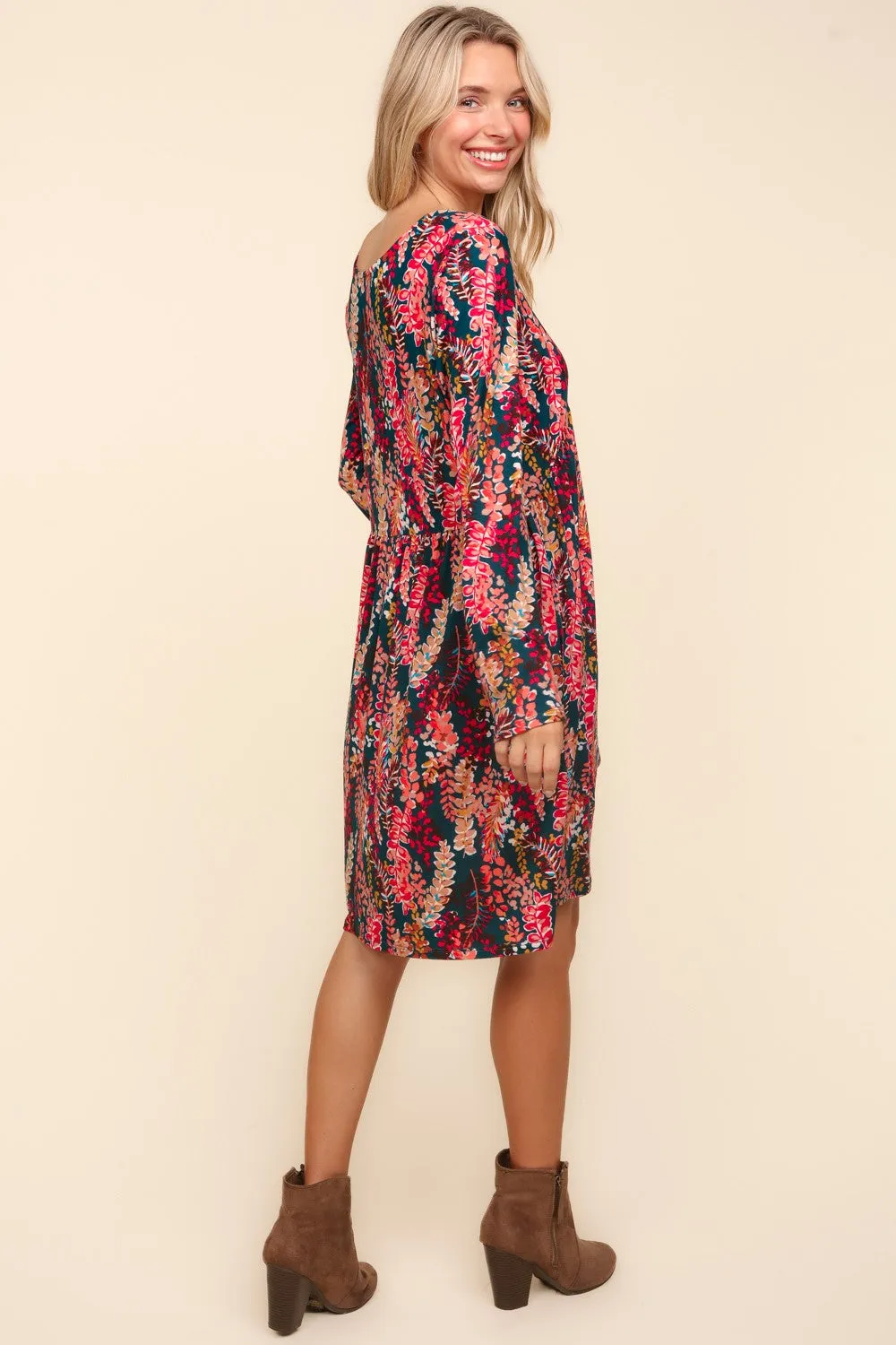 Fall Floral Babydoll Dress
