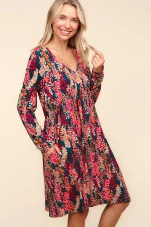 Fall Floral Babydoll Dress