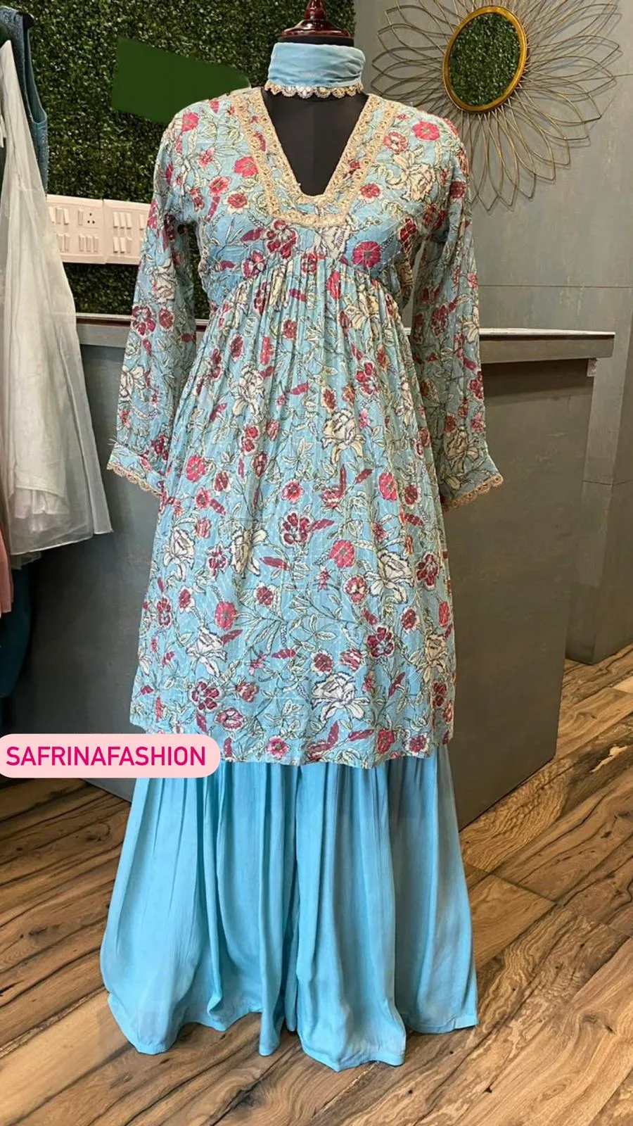 Floral Firoza peplum kurta dress