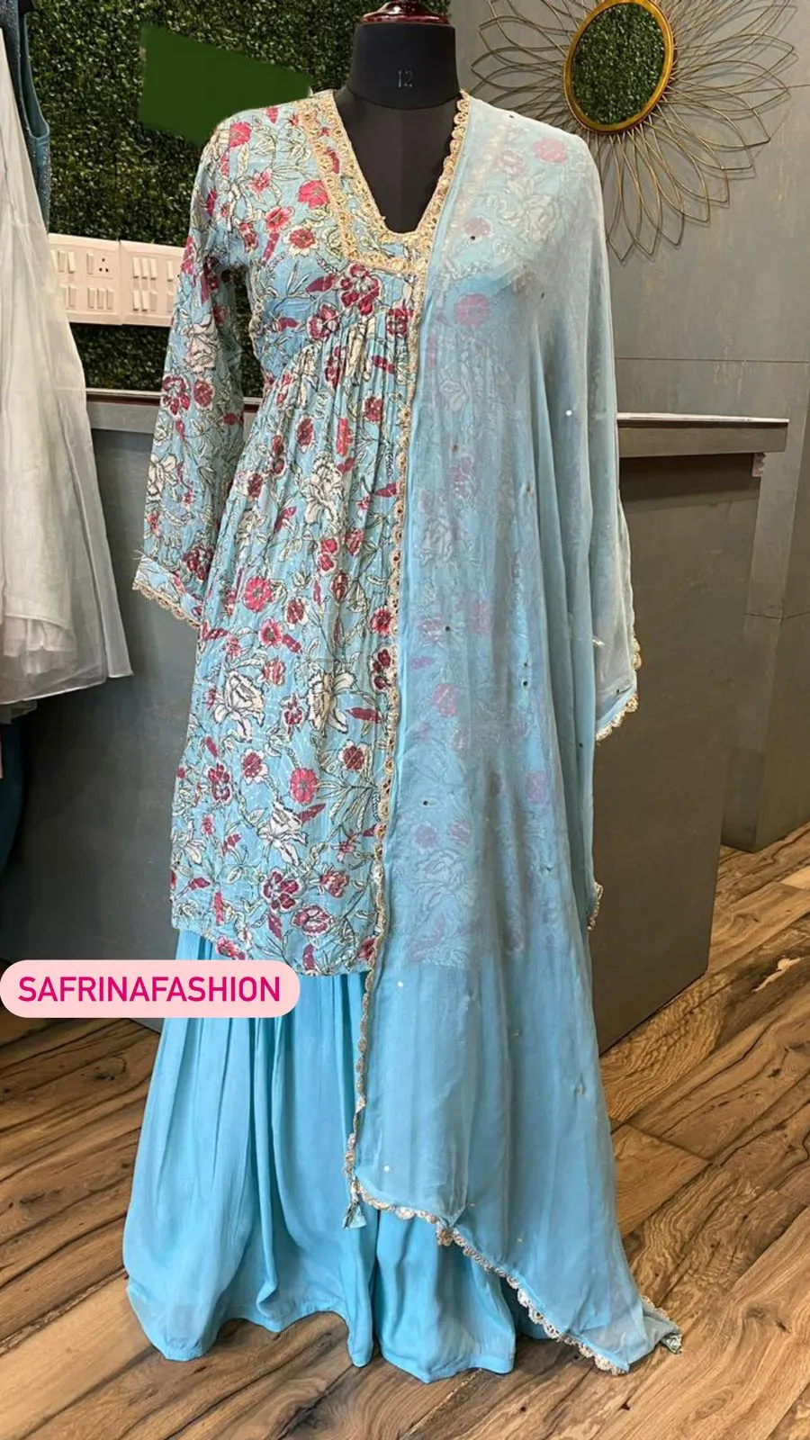 Floral Firoza peplum kurta dress