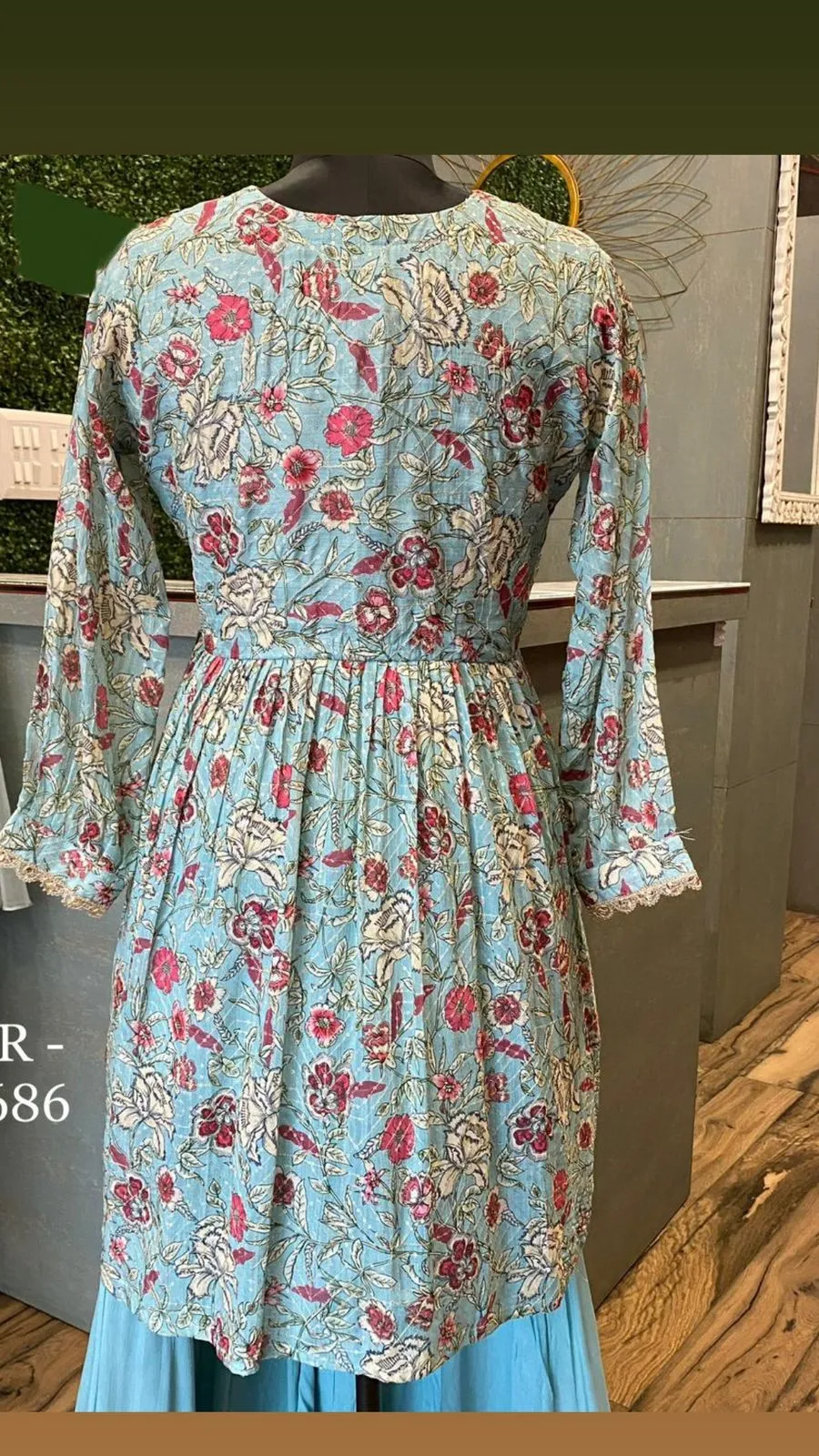 Floral Firoza peplum kurta dress