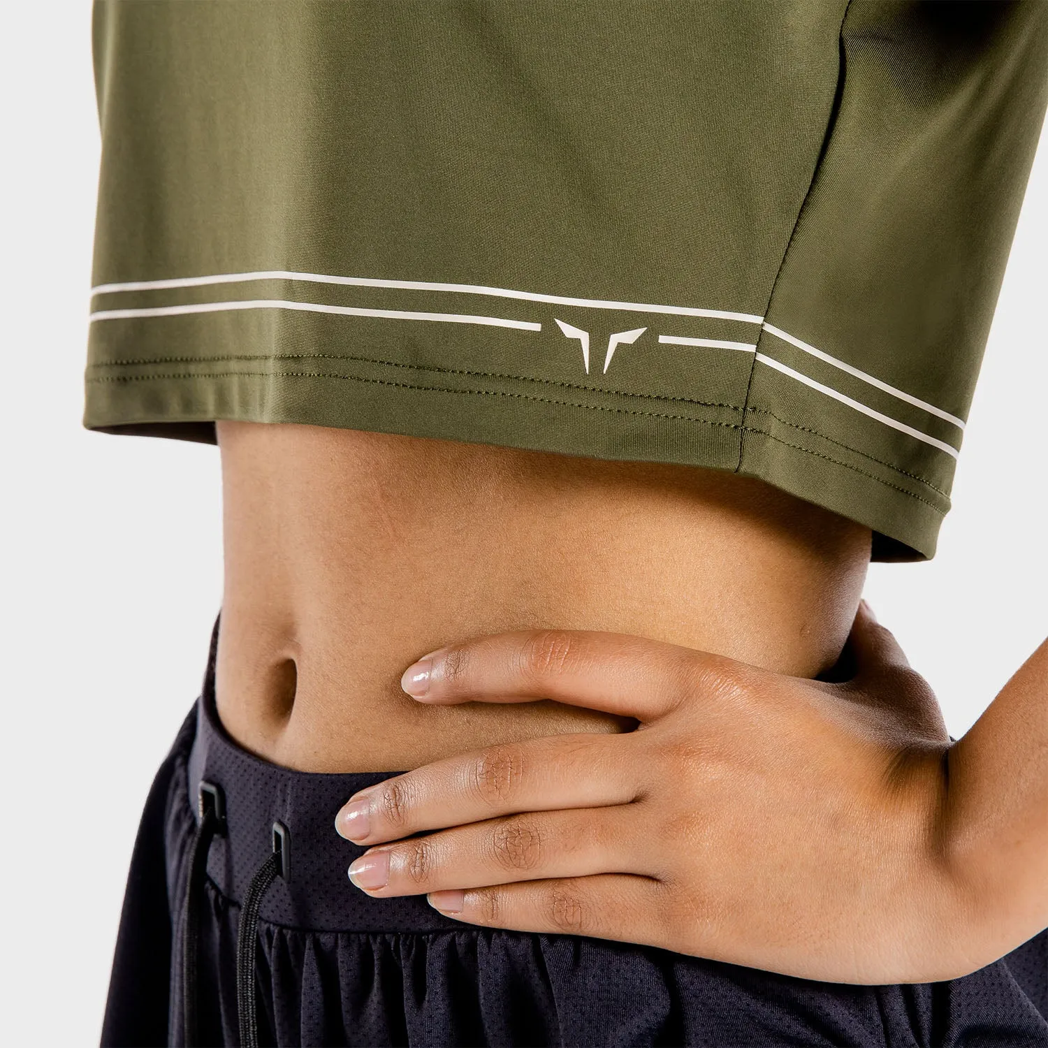 Flux Crop Tee - Khaki