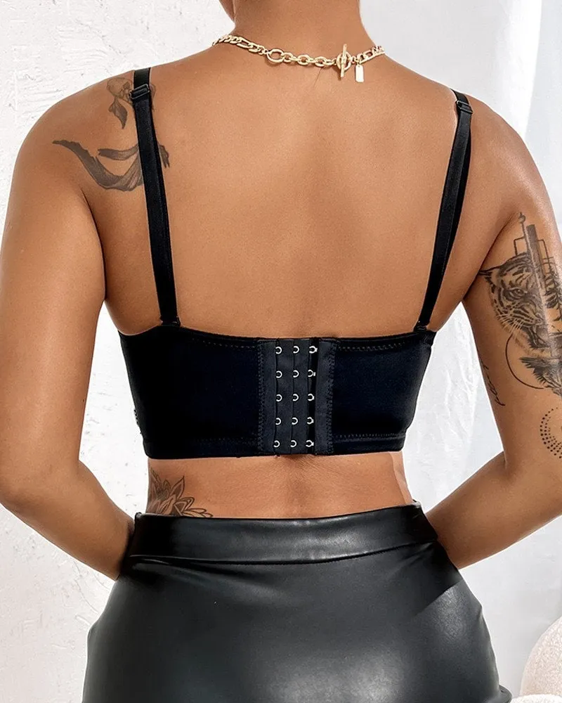 Gem Stone Decor Crop Top