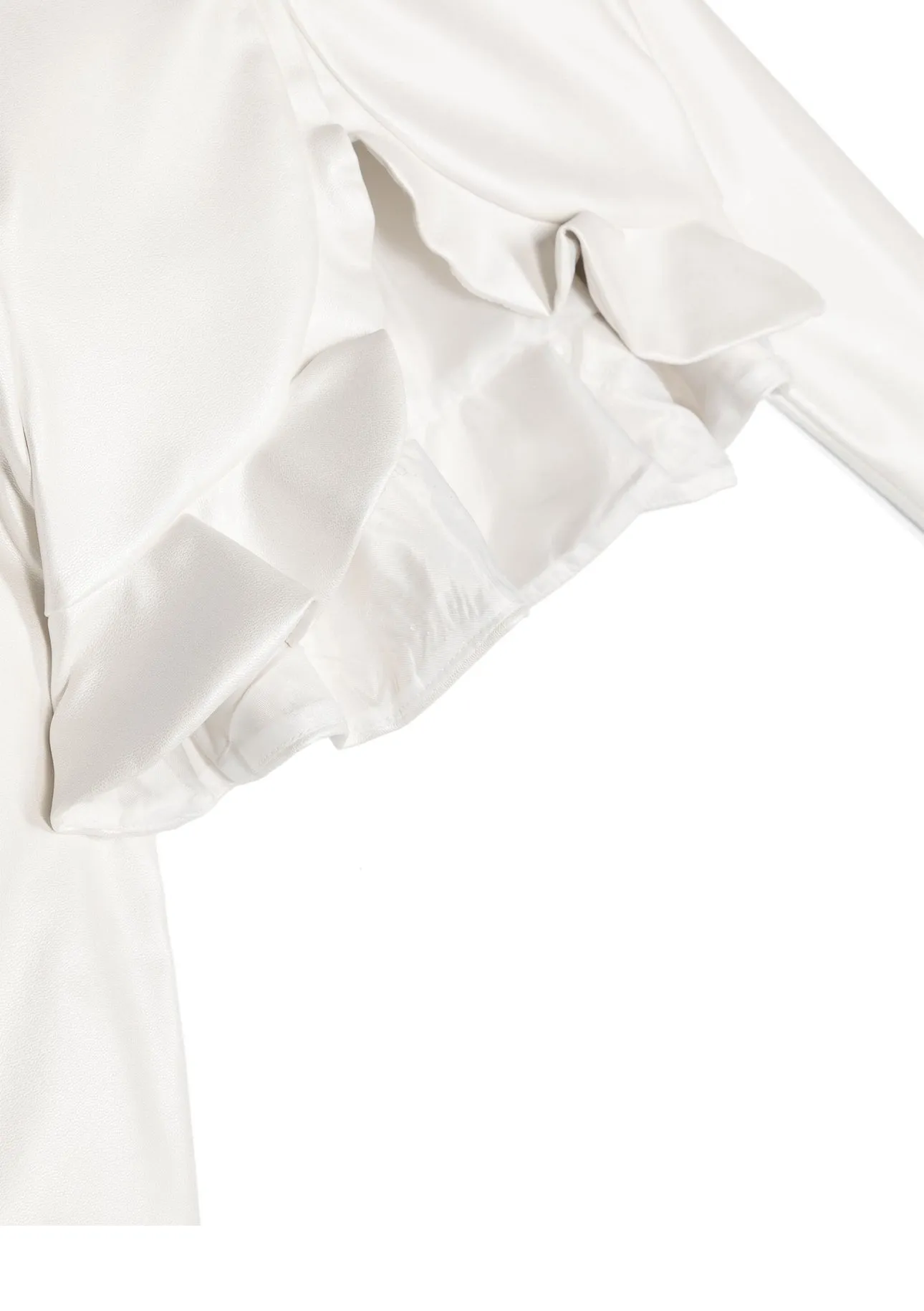 Girls: Pearl Leather Crop Jacket