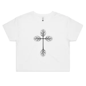 Growing Cross Women's Crop T-Shirt