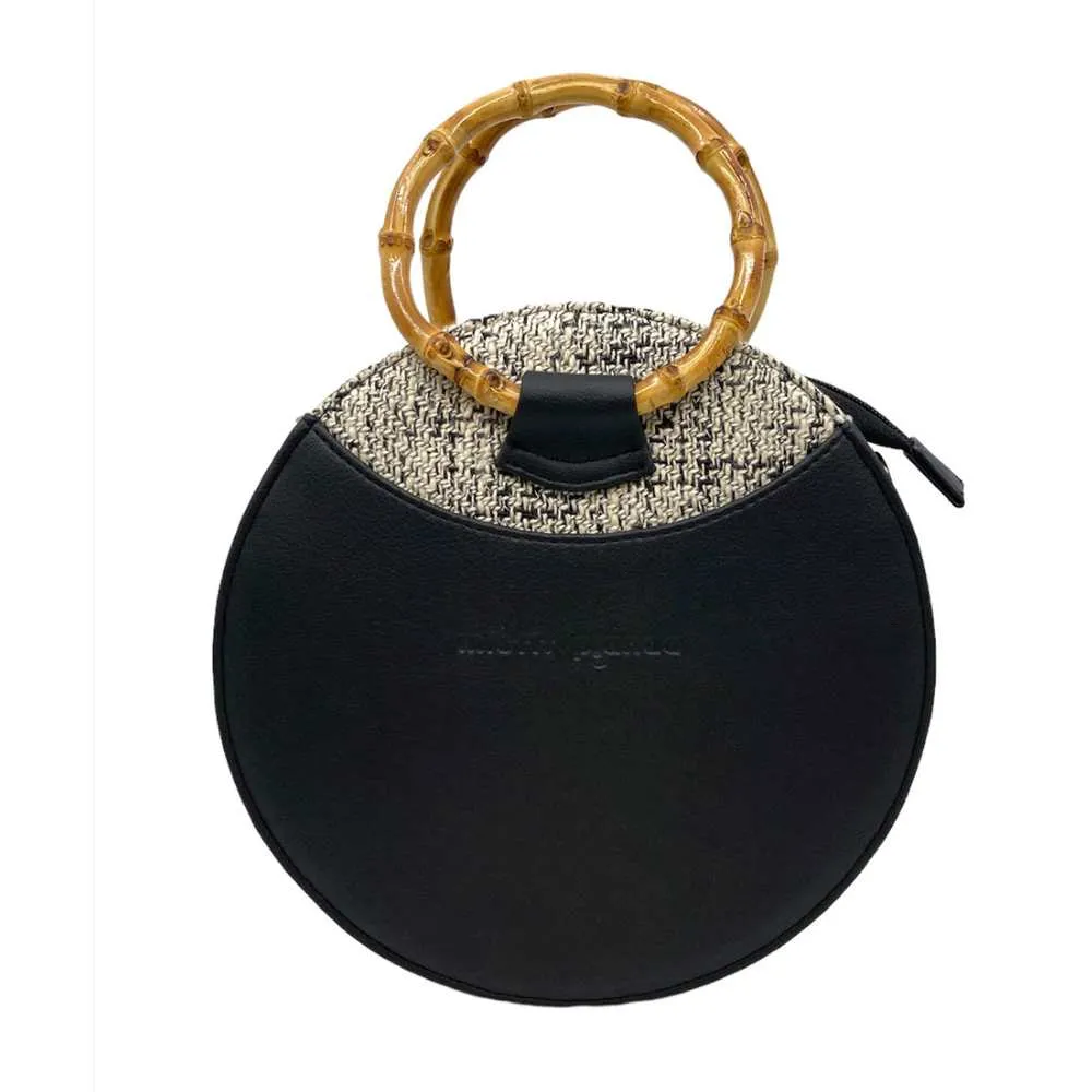 Handheld-cum-Sling Bag | Cactus Leather & Khes Construct | Chocolate & Ivory