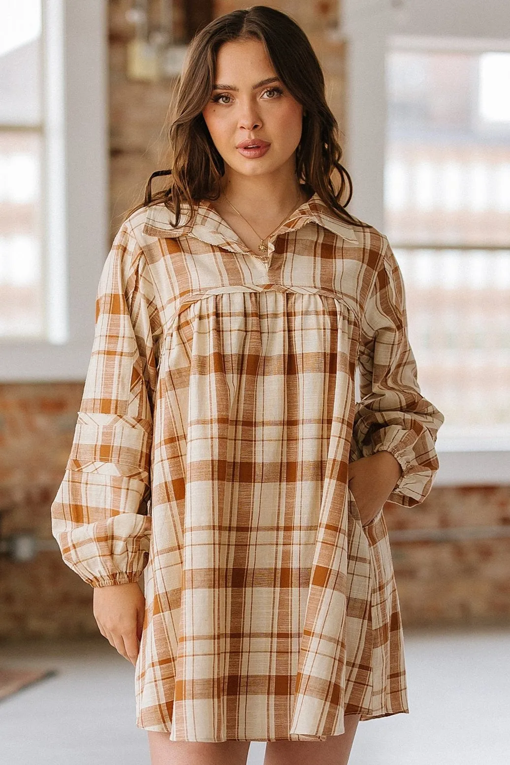 Higley Plaid Babydoll Mini Dress | S-XL | PRE ORDER