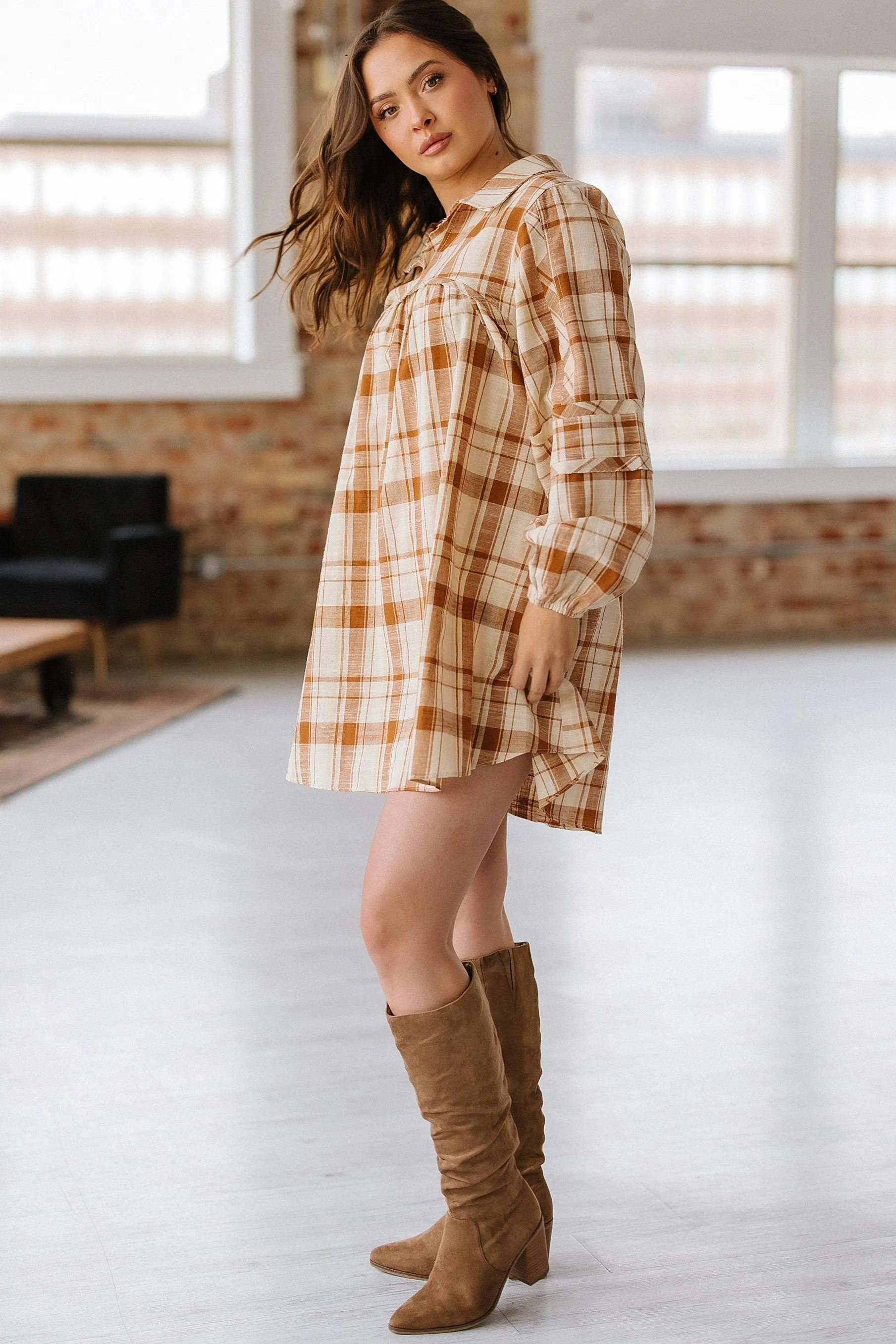 Higley Plaid Babydoll Mini Dress | S-XL | PRE ORDER