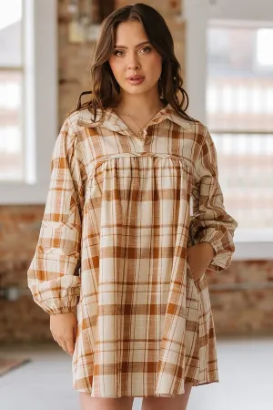 Higley Plaid Babydoll Mini Dress | S-XL | PRE ORDER