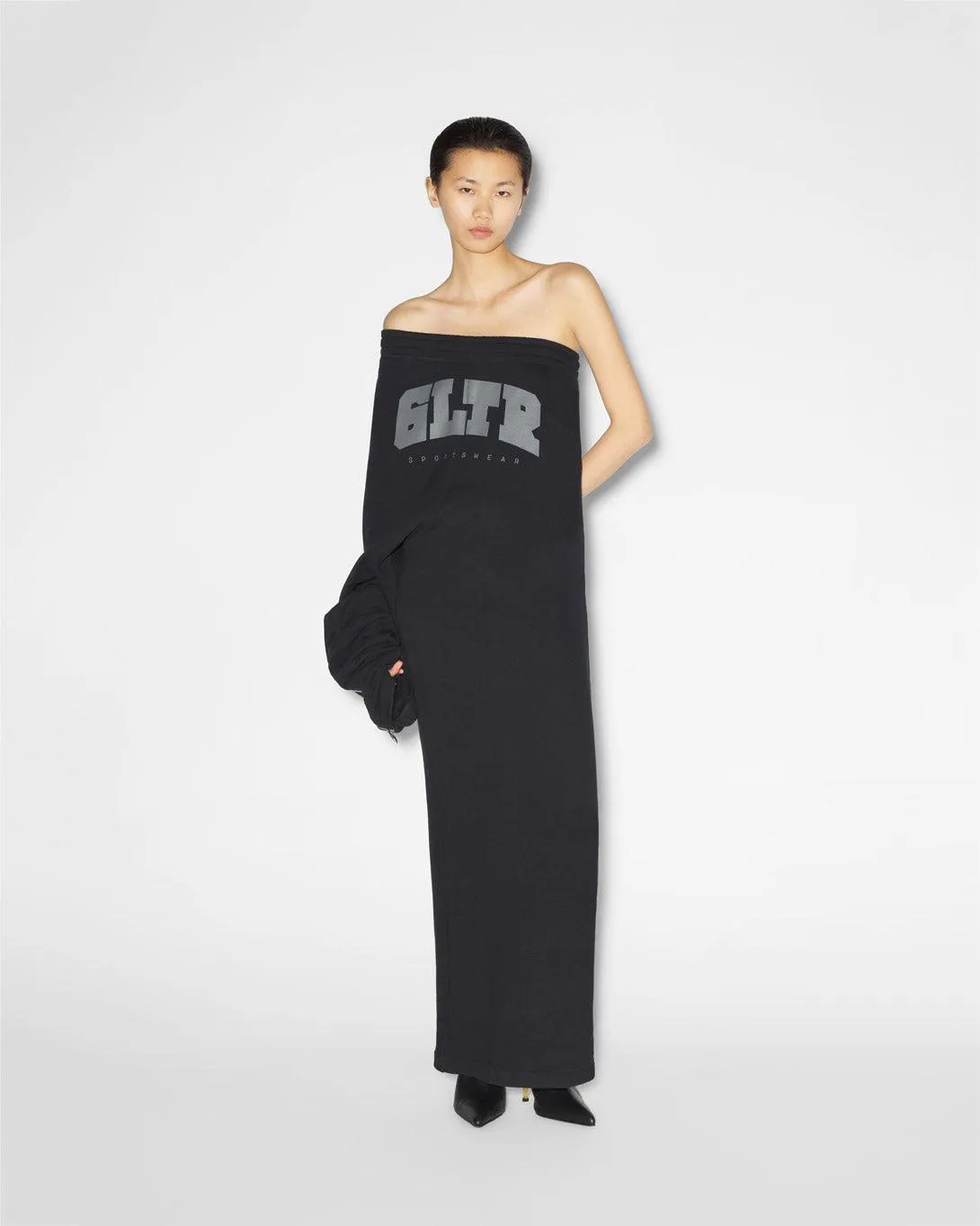 Jersey Pant Dress With Graphic Print