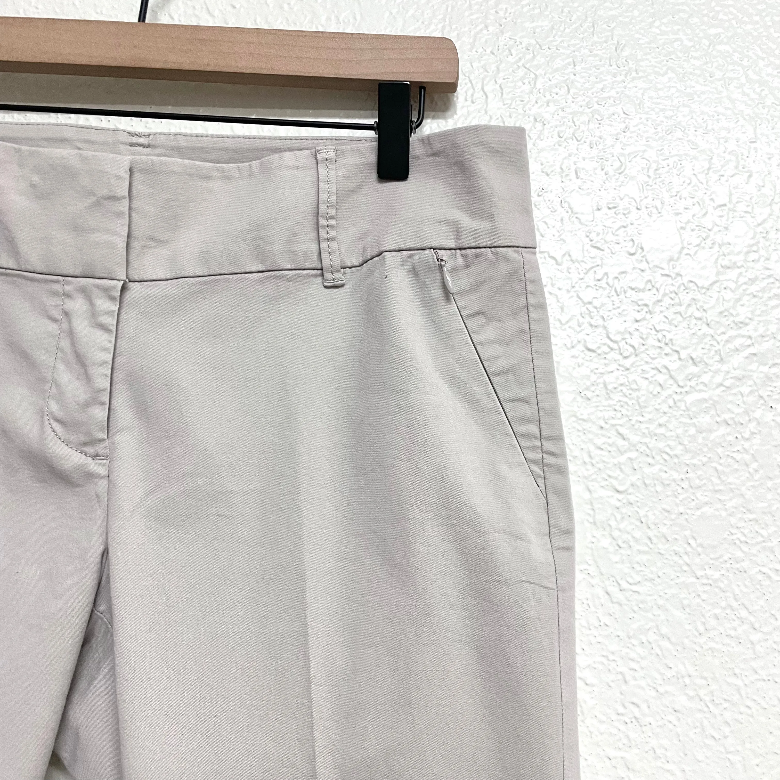 Khaki Cropped Dress Pants