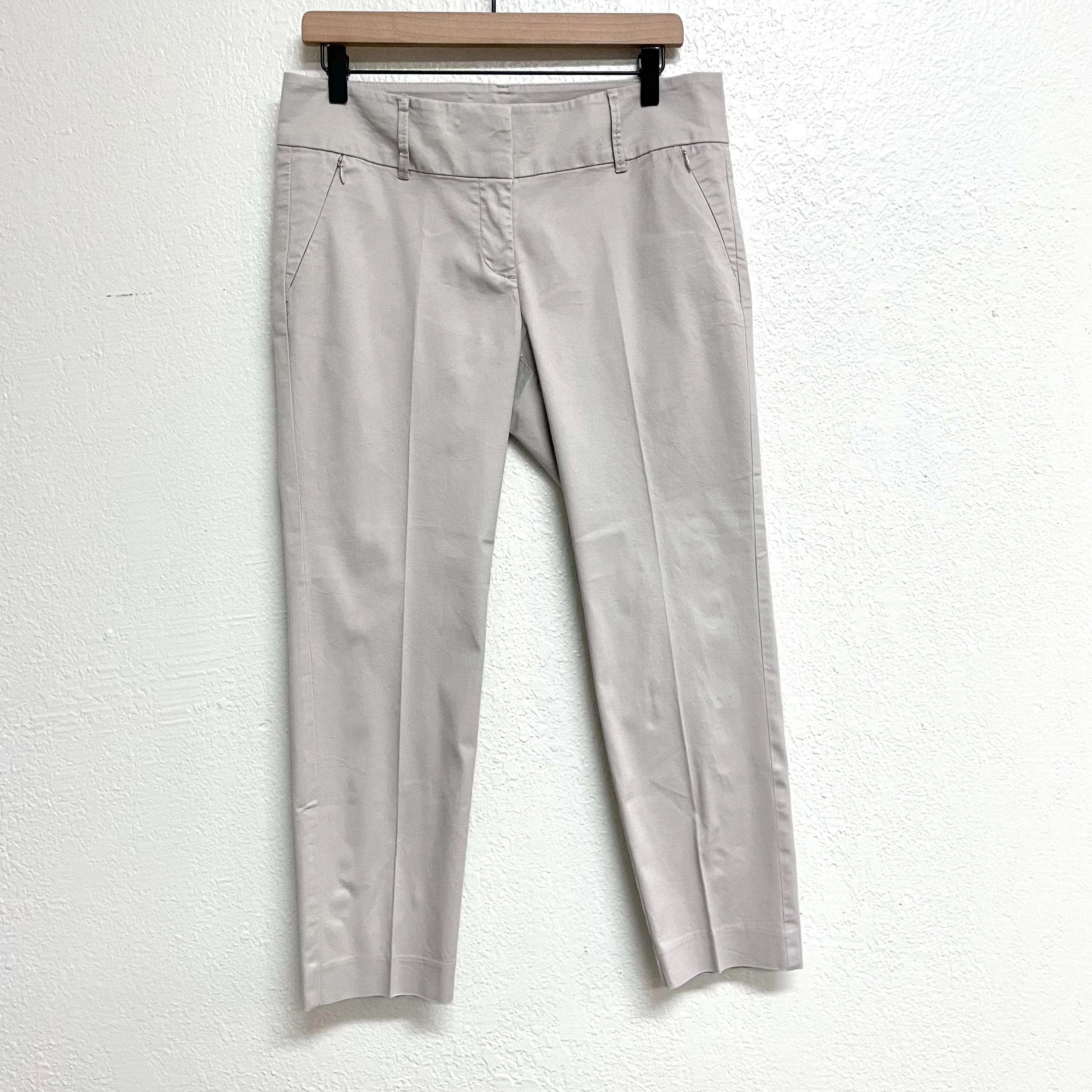 Khaki Cropped Dress Pants