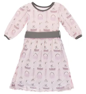 KicKee Pants Print Long Sleeve Oh La La Dress - Shopping Paris