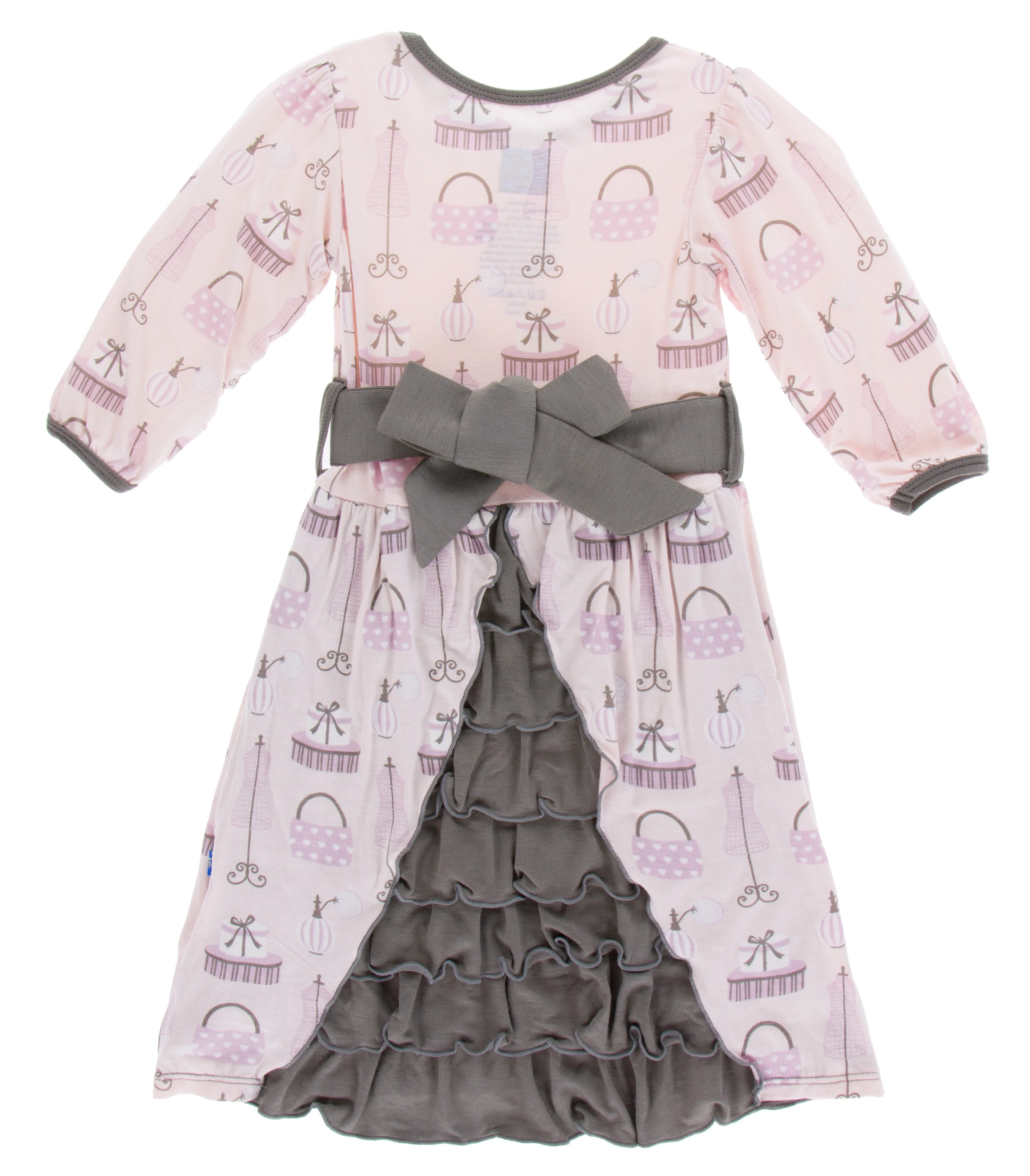 KicKee Pants Print Long Sleeve Oh La La Dress - Shopping Paris