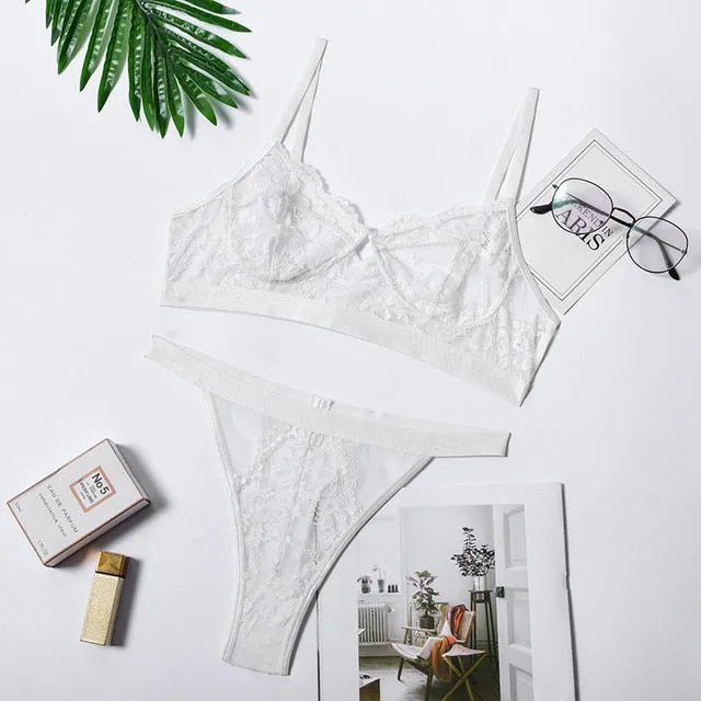 Lace Push Up Bra Lingerie Set