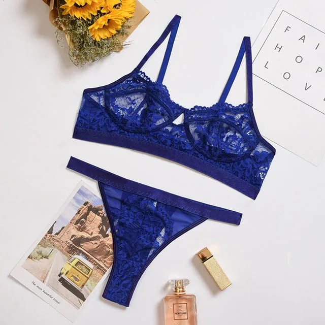 Lace Push Up Bra Lingerie Set