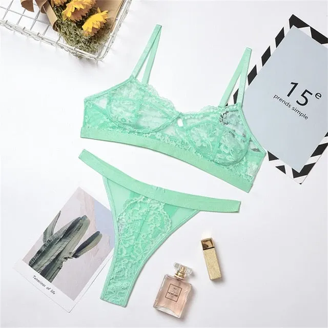 Lace Push Up Bra Lingerie Set
