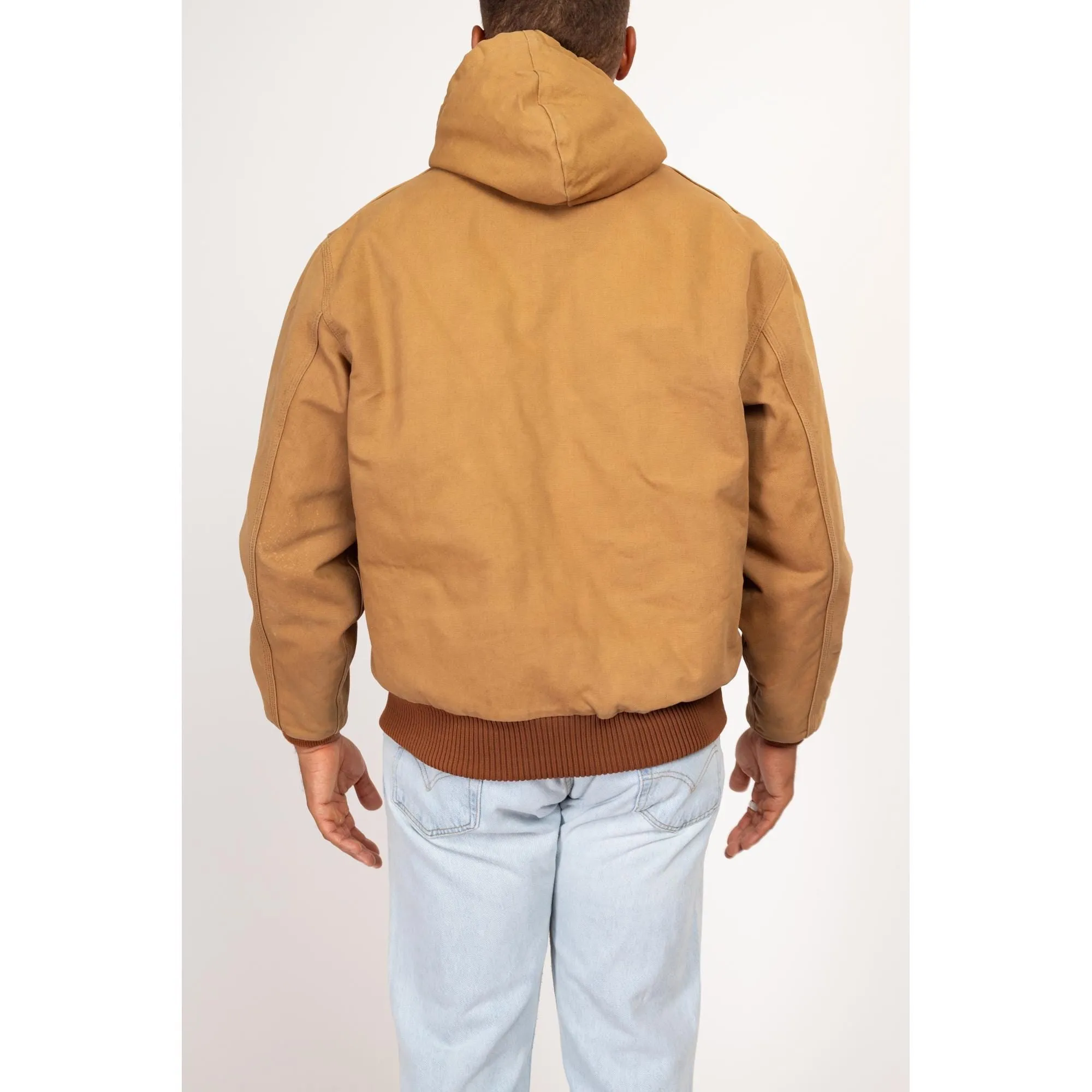 Large 90s Carhartt Tan Hooded Active Jacket