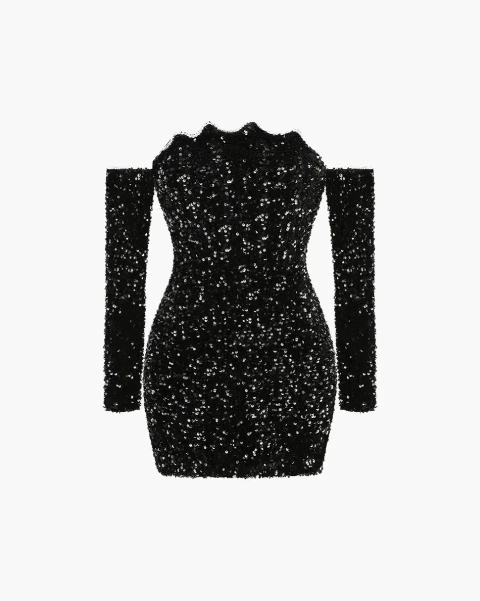 Lavinia – Off-the-shoulder sheath - Embellished dress