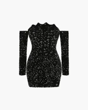 Lavinia – Off-the-shoulder sheath - Embellished dress