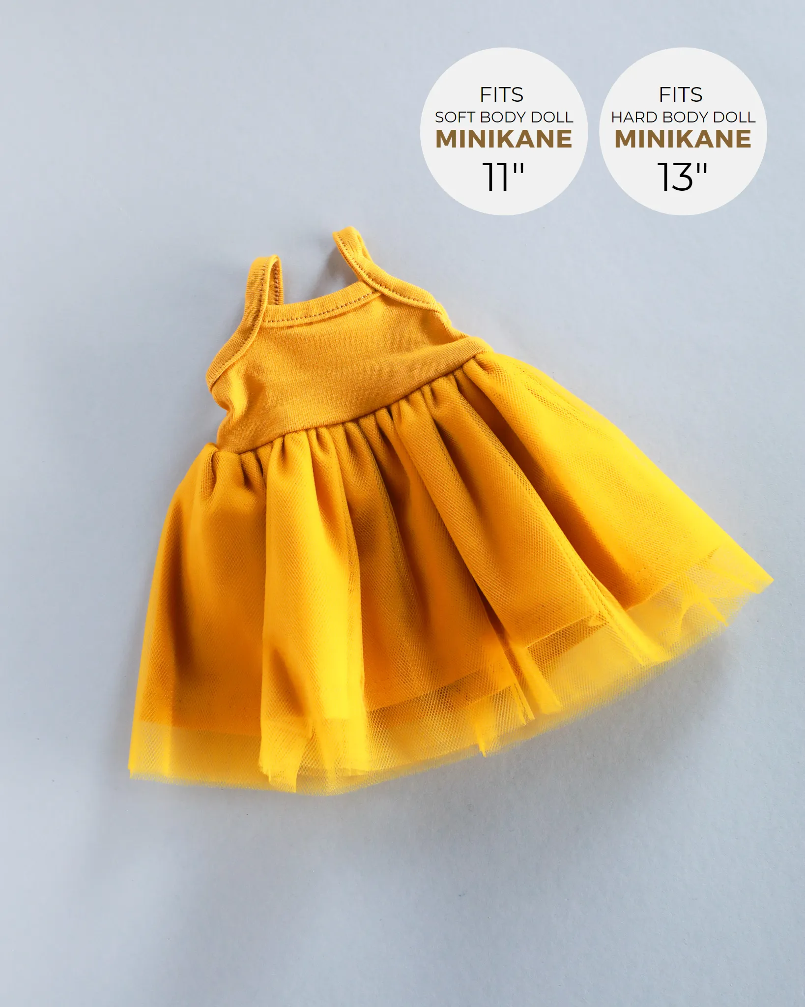 Minikane Doll Clothes | Doll Tutu Dress - Yellow