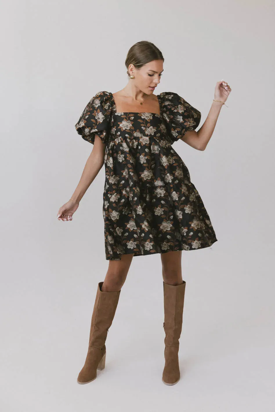 Moore Floral Babydoll Dress