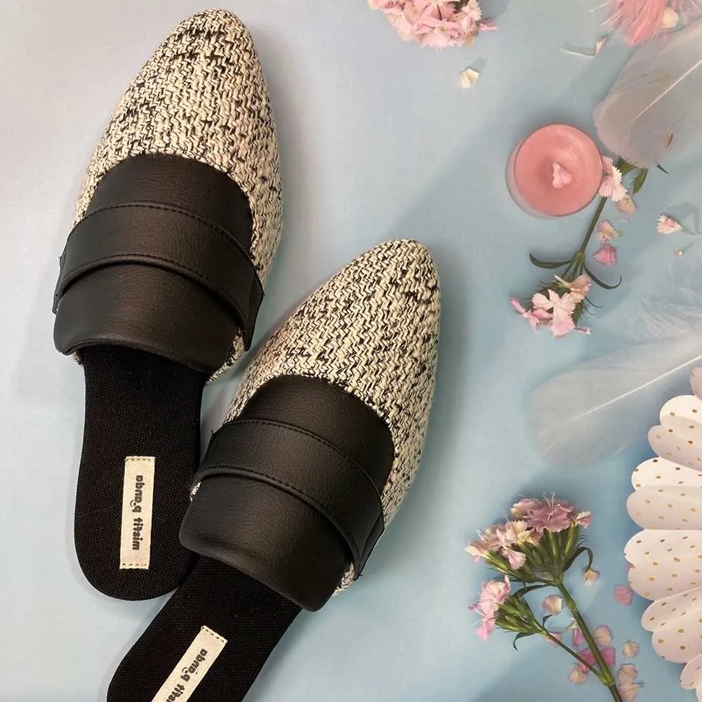 Multi-colour Mules for Women | Cactus Leather | Hand-Crafted | Formal Wear