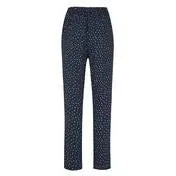 Navy Osterley Spot Crepe Slim Leg Pull-On Trousers