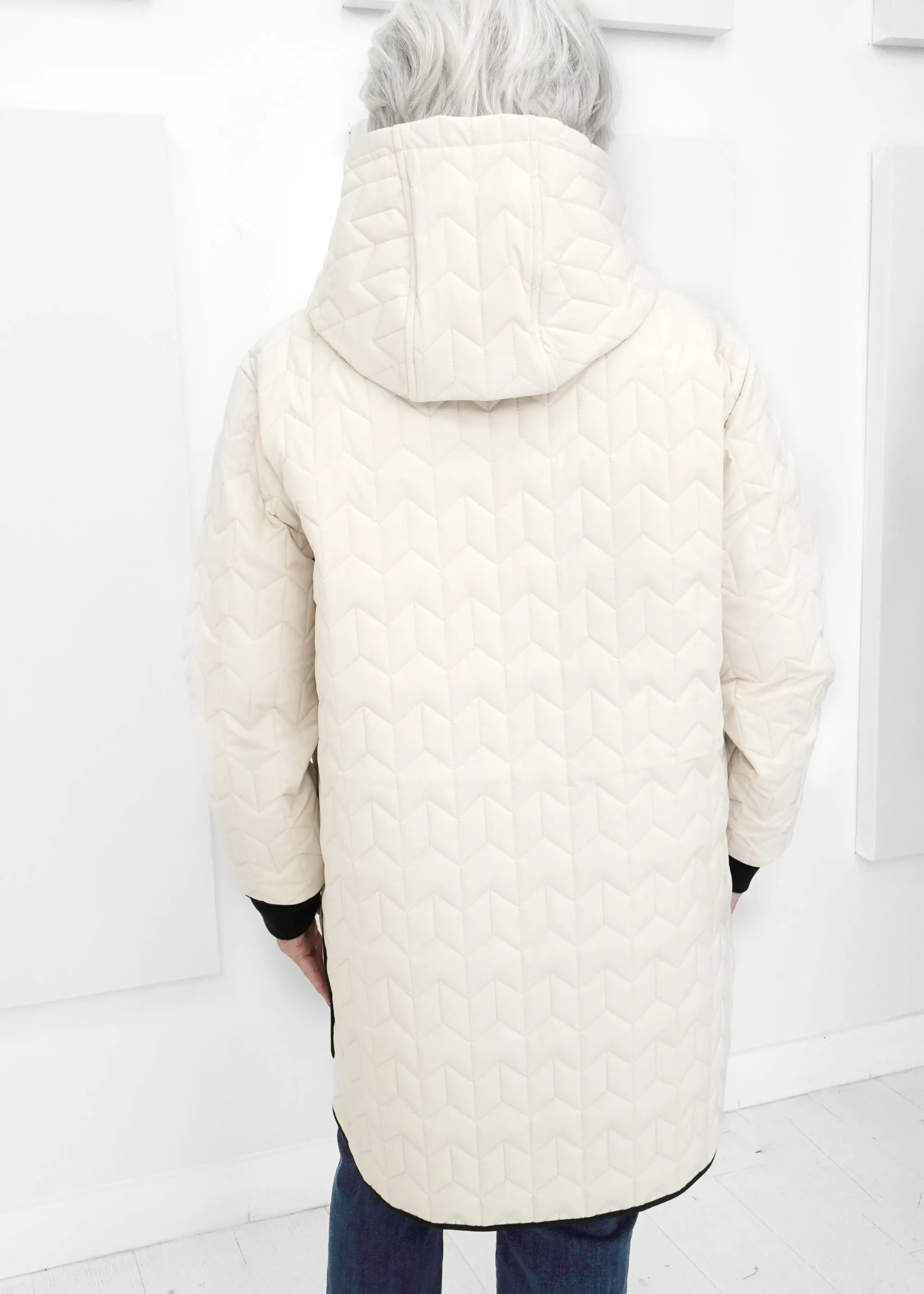 Nikki Jones - Quilted Stretch Relaxed Fit Coat -SALE