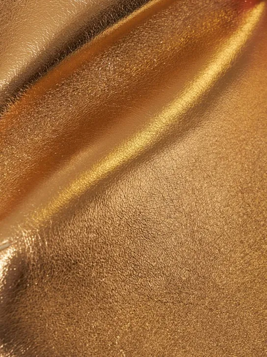 Pucci   Leather gold drop crop top 