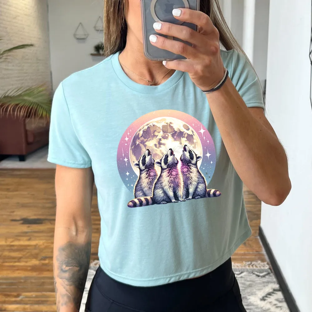 Raccoon Moon Cropped Tee