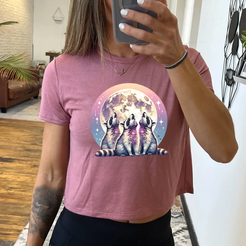 Raccoon Moon Cropped Tee