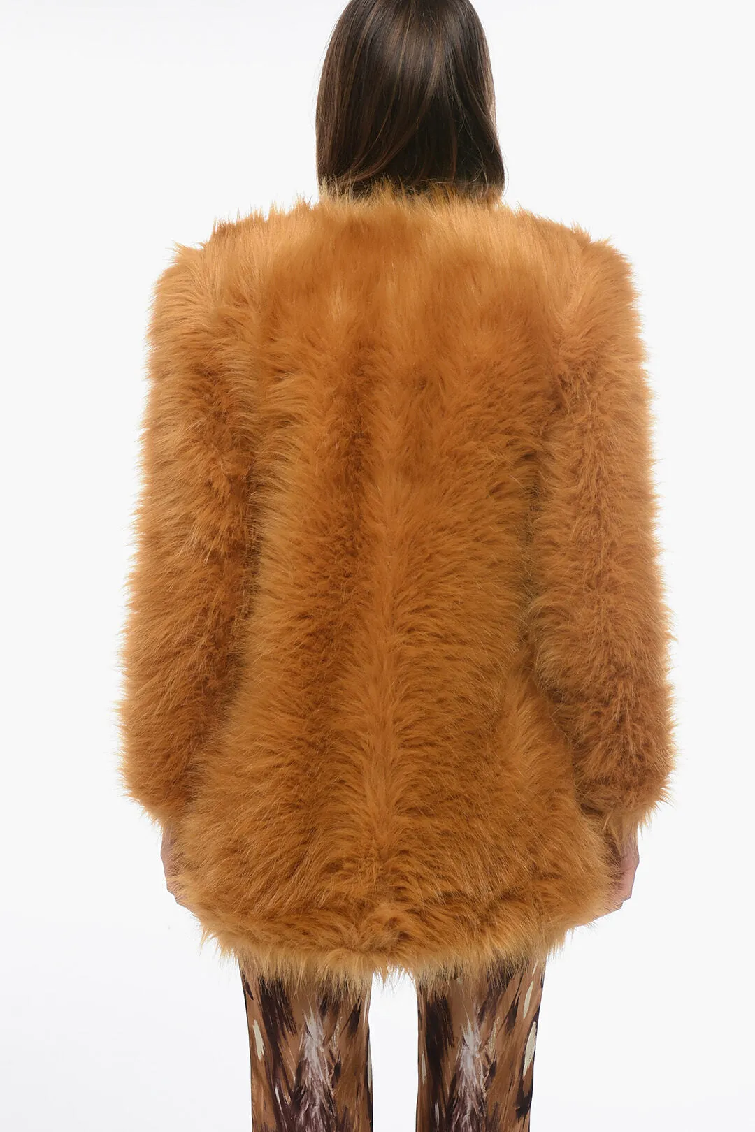 Saint Laurent Faux-fur Coat without Fastening
