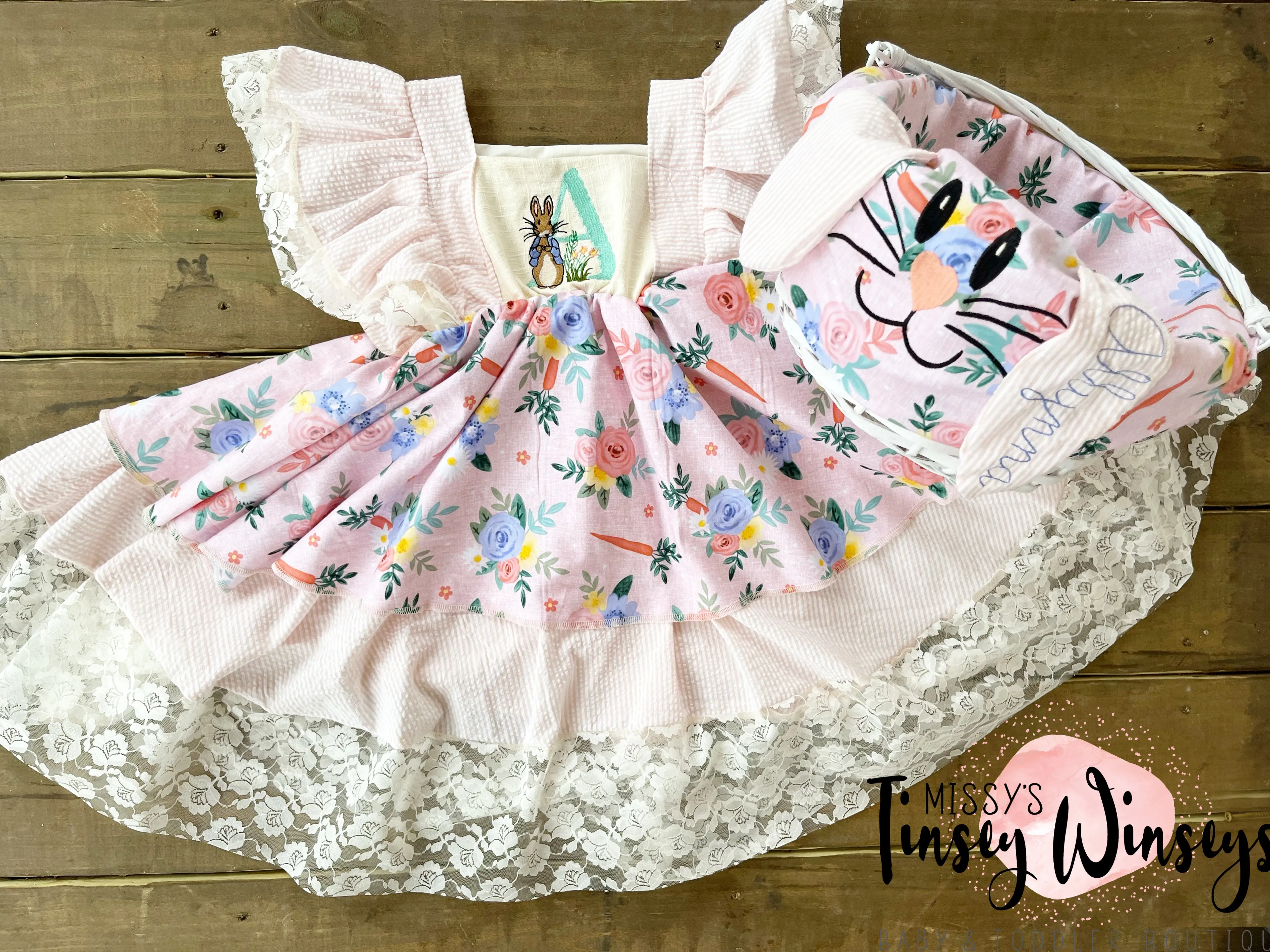 Seersucker Peter Rabbit Floral Dress